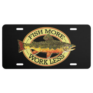 Brook Trout Fly Fishing License Plate