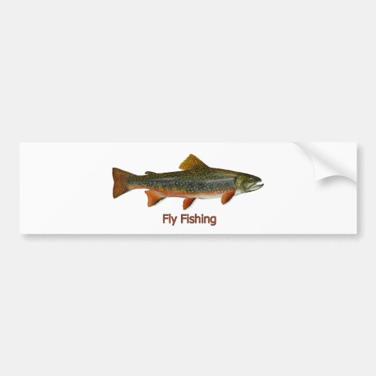 Brook Trout Fly Fishing Logo Bumper Sticker | Zazzle.com