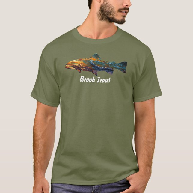 Brook Trout Fly Fishing Men's T-Shirt (Front)
