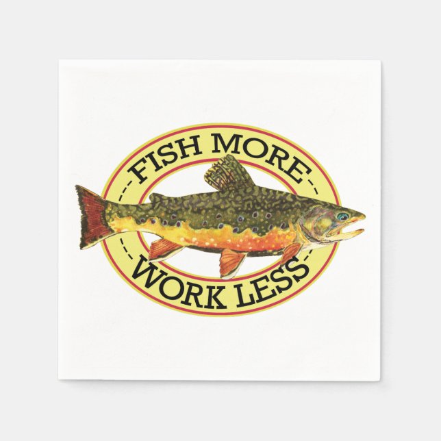Brook Trout Fly Fishing Napkins (Front)