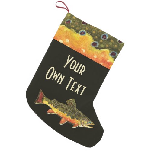 Brook Trout Fly Fishing Small Christmas Stocking