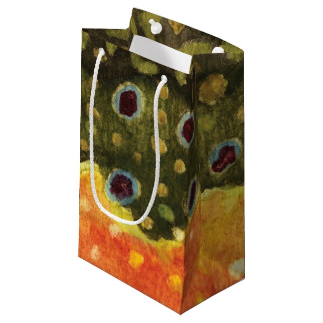 Brook Trout Fly Fishing Small Gift Bag (Front Angled)