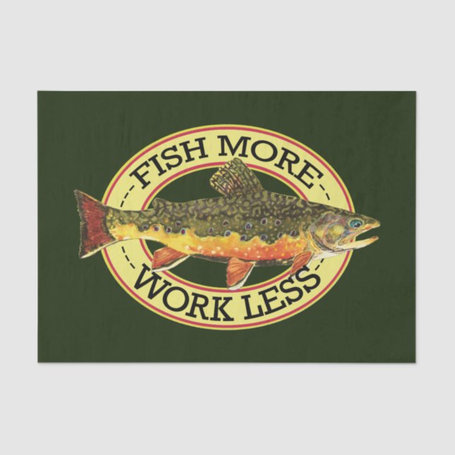 Brook Trout Fly Fishing Tissue Paper (Front)