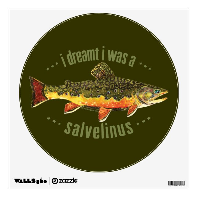 Brook Trout Fly Fishing Wall Decal (Front)