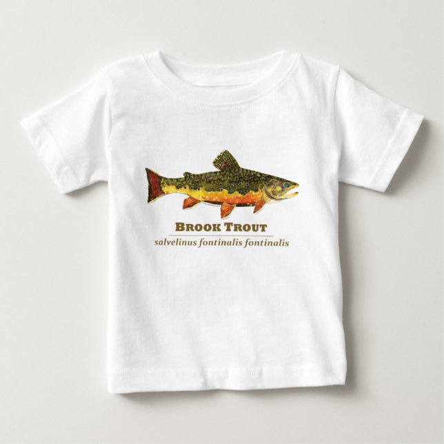 Brook Trout, Latin Baby T-Shirt (Front)