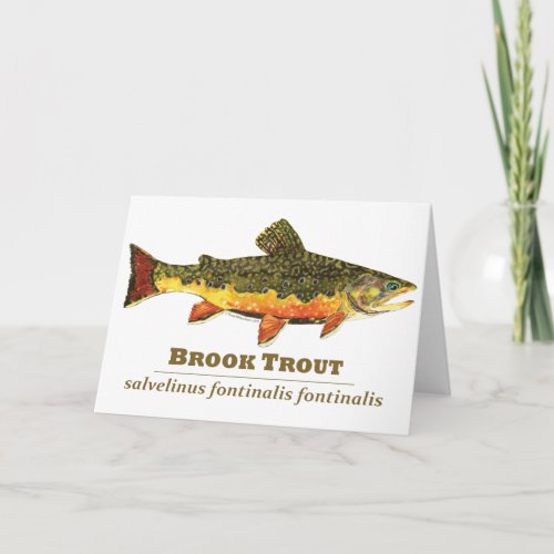 Brook Trout Latin Holiday Card