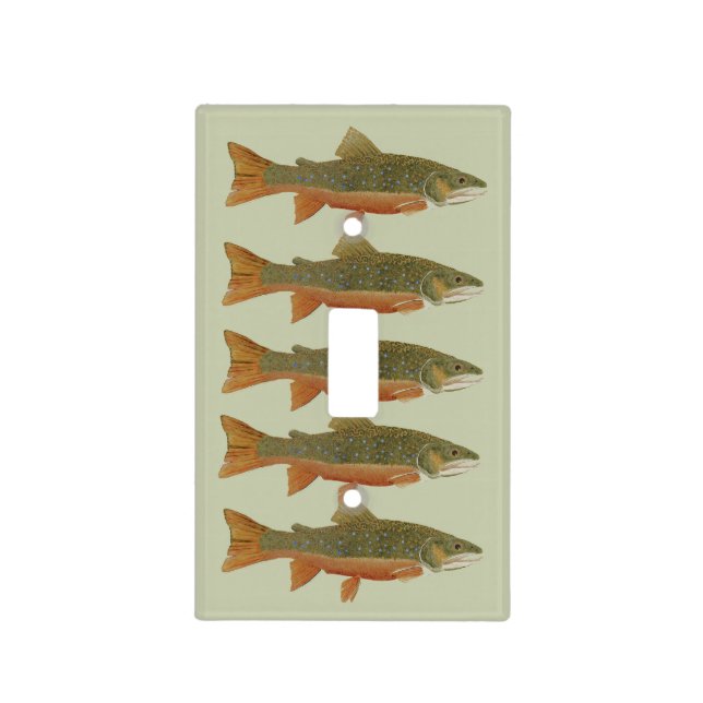Brook Trout Light Switch Plate (Front)