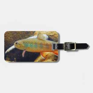 Fly Fishing Brown Trout Luggage Tag, Zazzle