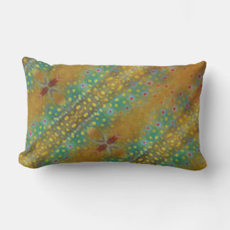Brook trout pattern print pattern lumbar pillow