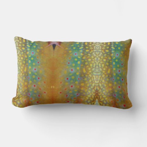 Brook  trout pattern print pillow