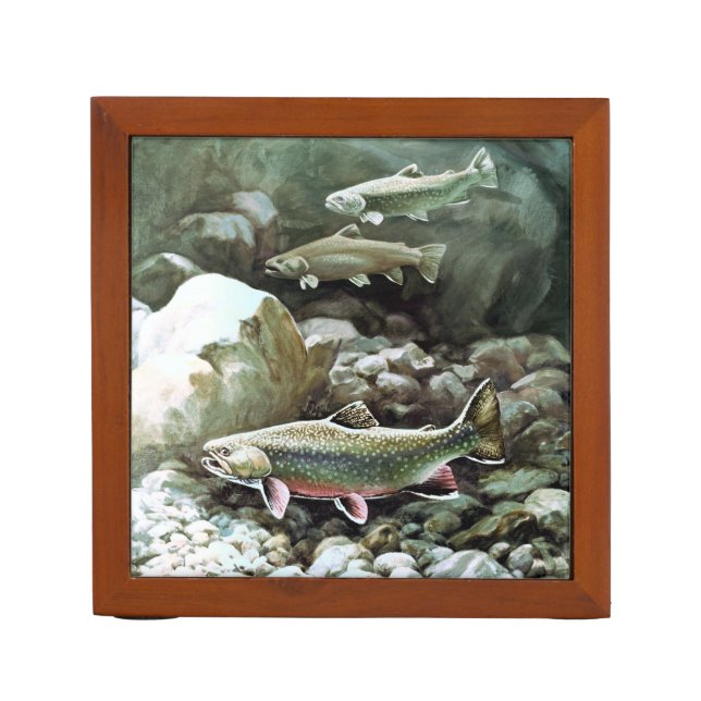 Brook Trout Pencil Holder (Front)