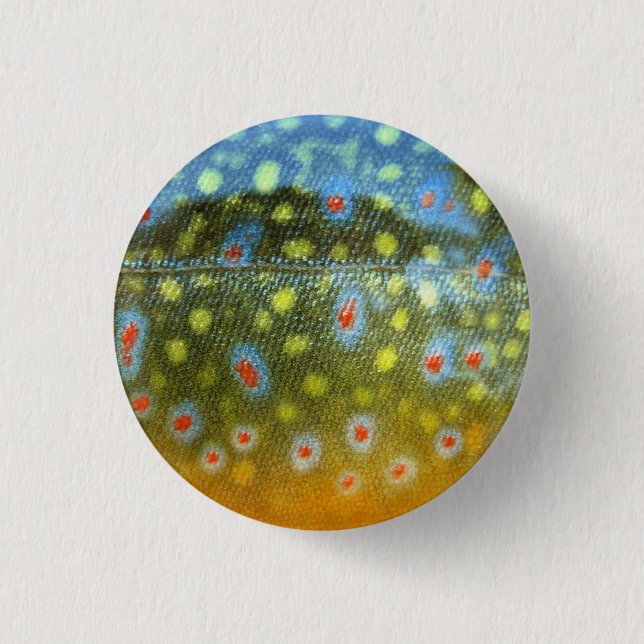 Brook Trout Pinback Button (Front)