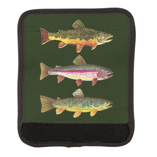 Brook Trout Rainbow Trout Brown Trout Fishing Trip Luggage Handle Wrap