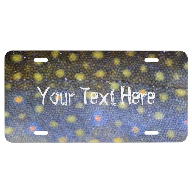 Brook Trout Scales Photography License Plate (Front)