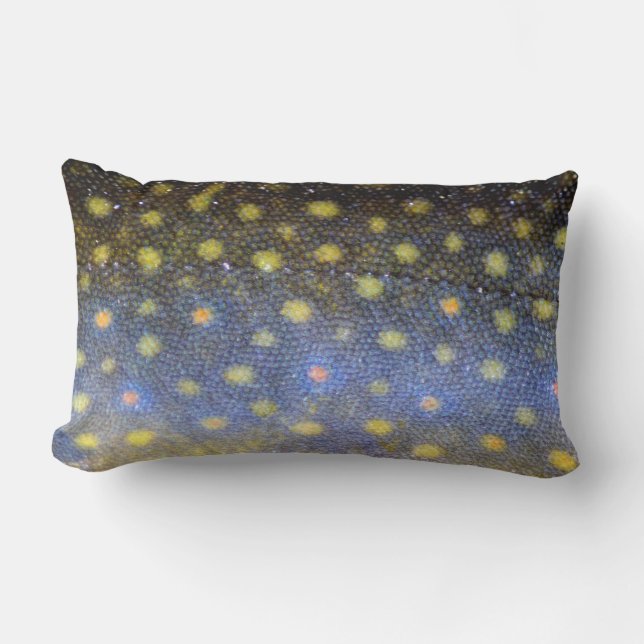 Brook Trout Scales Photography Lumbar Pillow (Front)