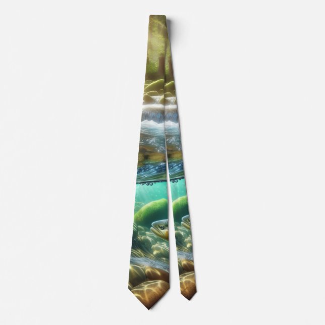Brook Trout Socks Neck Tie (Front)