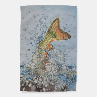 Brook Trout Splash Garden Flag