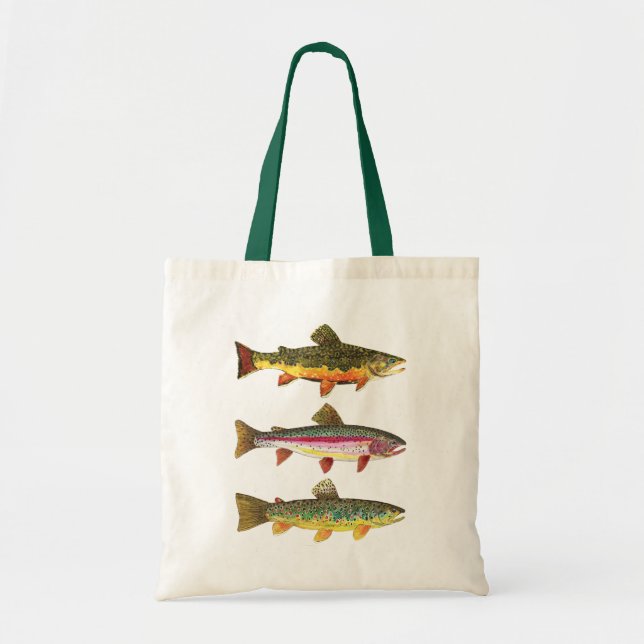 Brook Trout Sport Fishing Tote Bag (Front)