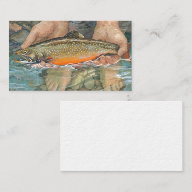 Brook Trout template Business Card (Front/Back)