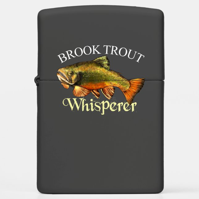 Brook Trout Whisperer Dark Zippo Lighter (Front)