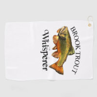 Fly Fishing Vintage Rainbow Trout Golf Towel, Zazzle