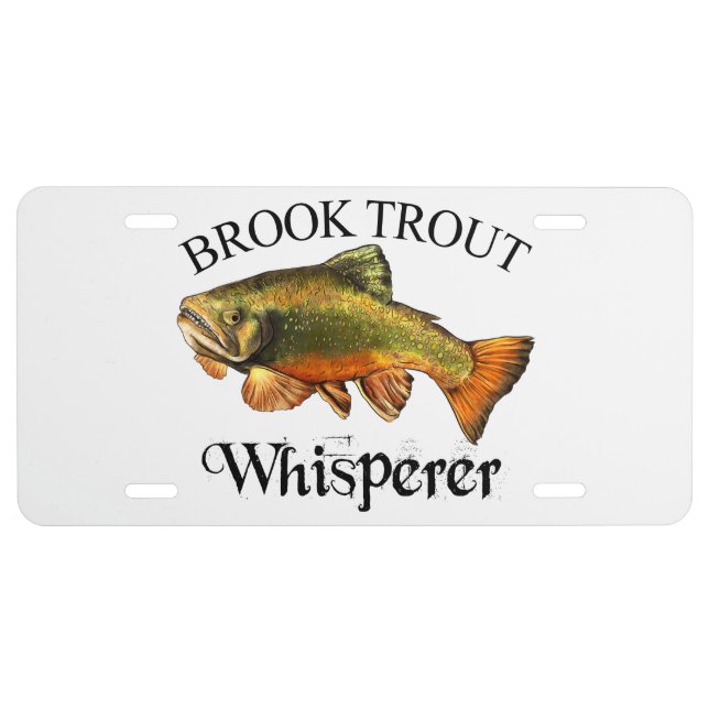 Brook Trout Whisperer Light License Plate (Front)