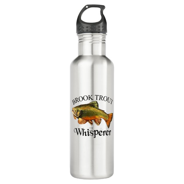 Brook Trout Whisperer Light Stainless Steel Water Bottle (Front)