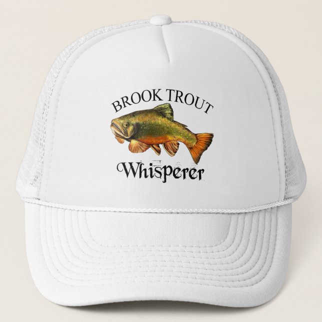 Brook Trout Whisperer Light Trucker Hat (Front)