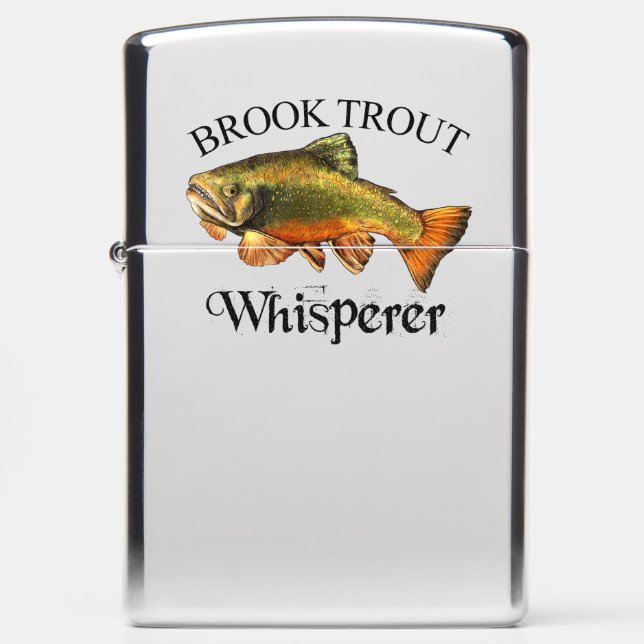 Brook Trout Whisperer Light Zippo Lighter (Front)