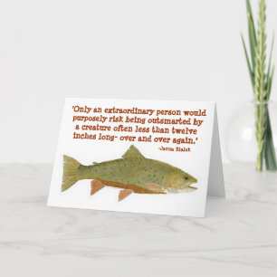 Brook Trout with humorous quote Card