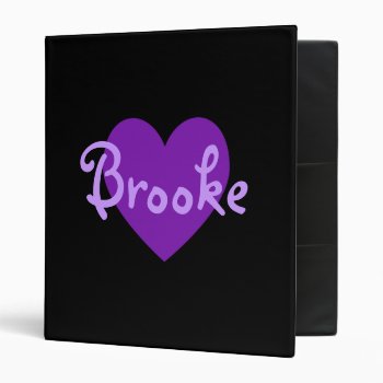 Brooke In Purple 3 Ring Binder by purplestuff at Zazzle