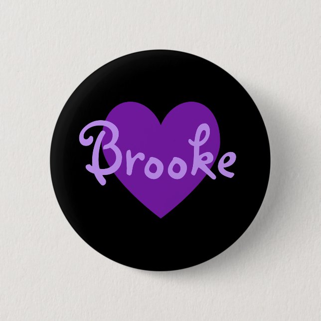 Brooke in Purple Pinback Button (Front)
