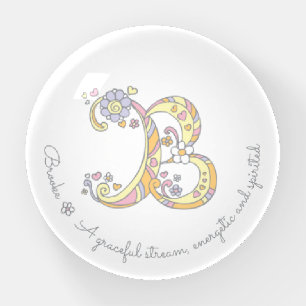 Brooke letter B name meaning Paperweight
