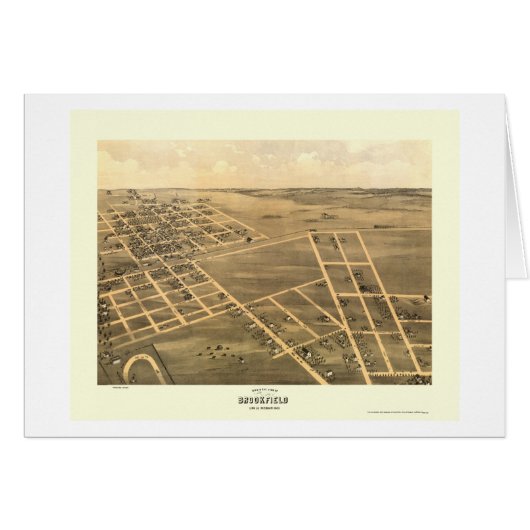 Brookfield, MO Panoramic Map - 1869 Cards (Front Horizontal)