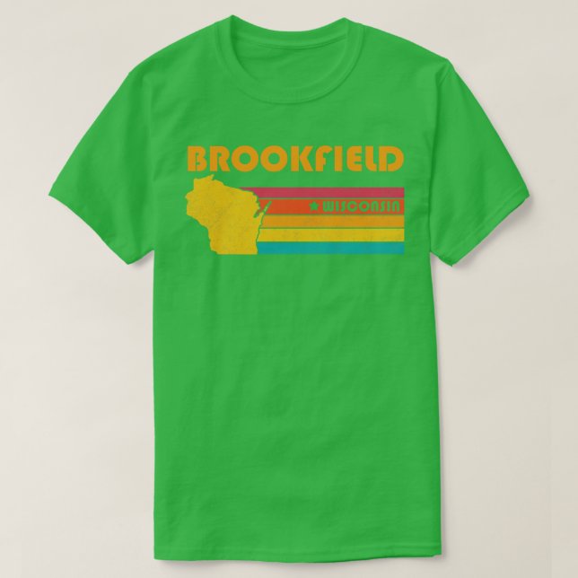 Brookfield Wisconsin Vintage Distressed Souvenir T-Shirt (Design Front)
