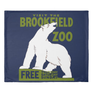Brookfield Zoo, Federal Art Program Poster 1936 Duvet Cover