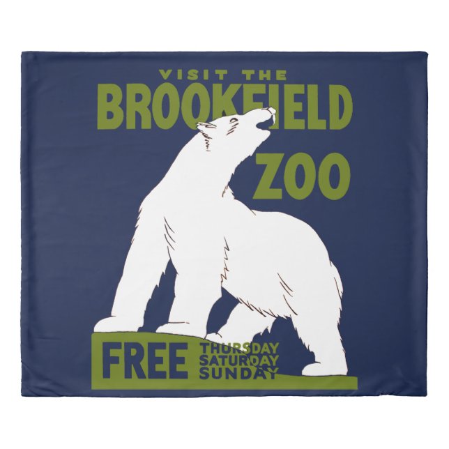 Brookfield Zoo, Federal Art Program Poster 1936 Duvet Cover (Front)