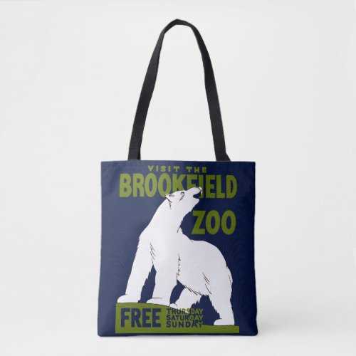 Brookfield Zoo Federal Art Program Poster 1936 Tote Bag