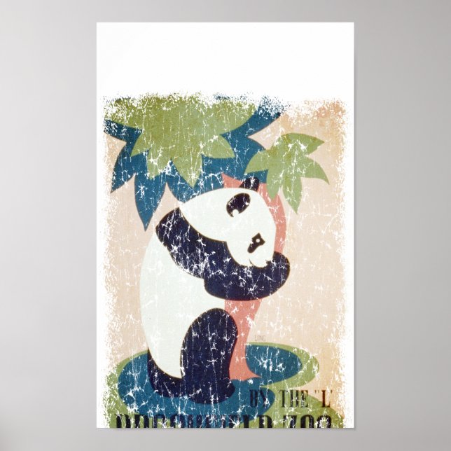 Brookfield Zoo-Panda distressed Poster (Front)