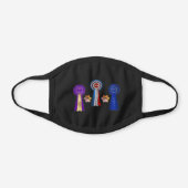 Brookhaven_Labradors Rosette design Black Cotton Face Mask (Front)