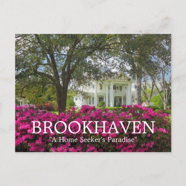 Brookhaven Mississippi Antebellum Spring Postcard (Front)