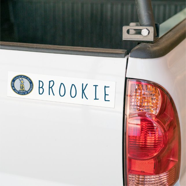Brookie - NYC Bumper Sticker (On Truck)