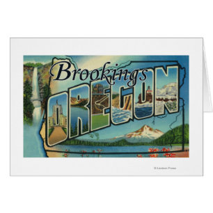 Brookings, Oregon - Large Letter Scenes Cards