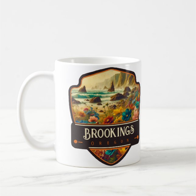 Brookings, Oregon | Vintage Coffee Mug (Left)