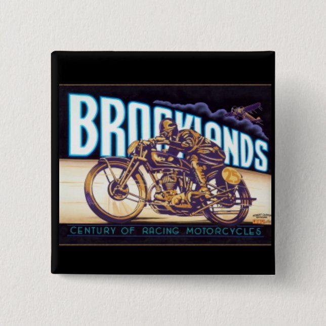 "Brookland's Motorcycle Racing" Button (Front)