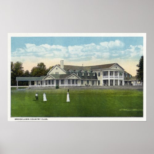 Brooklawn Country Club Women Golfing Poster