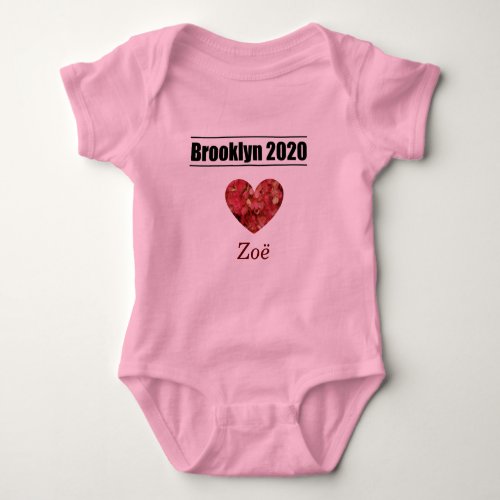 Brooklyn 2020 Heart Playsuit Baby Bodysuit