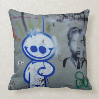 brooklyn art urban grafitti edgy graphic new york throw pillow