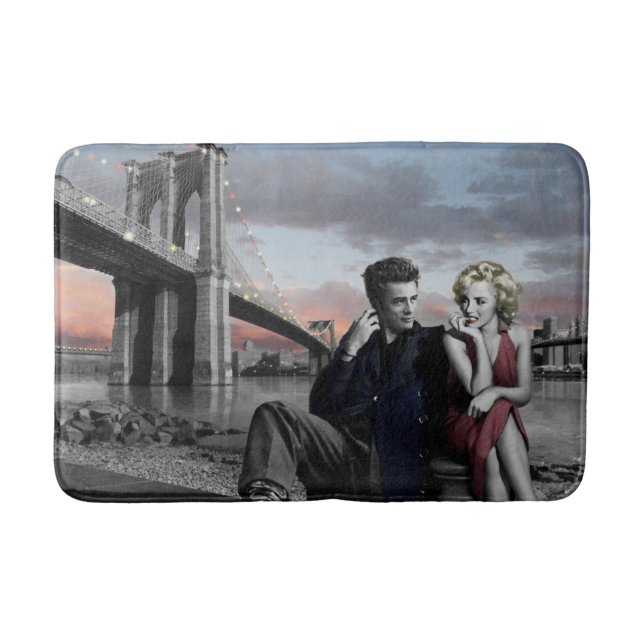 Brooklyn B&W 2 Bathroom Mat (Front)