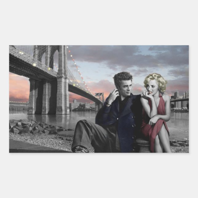 Brooklyn B&W Rectangular Sticker (Front)